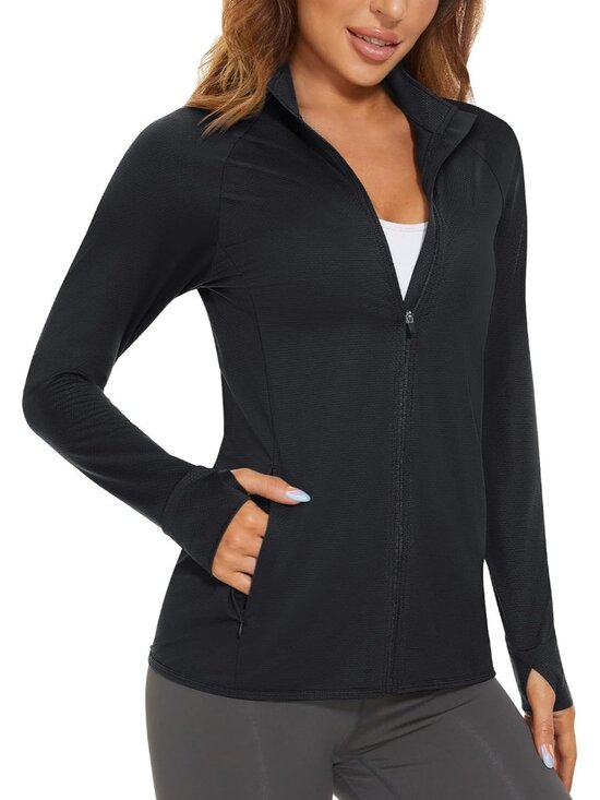 Jackets & Blazers - 〽️Black Women's UPF 50+ Lightweight Outdoor Jacket Full Zip Athletic Sun Shirt